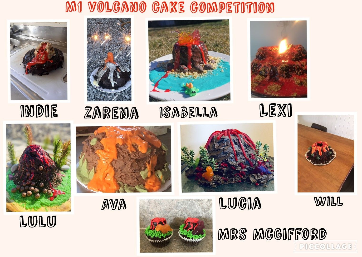 M1 Volcano Cakes