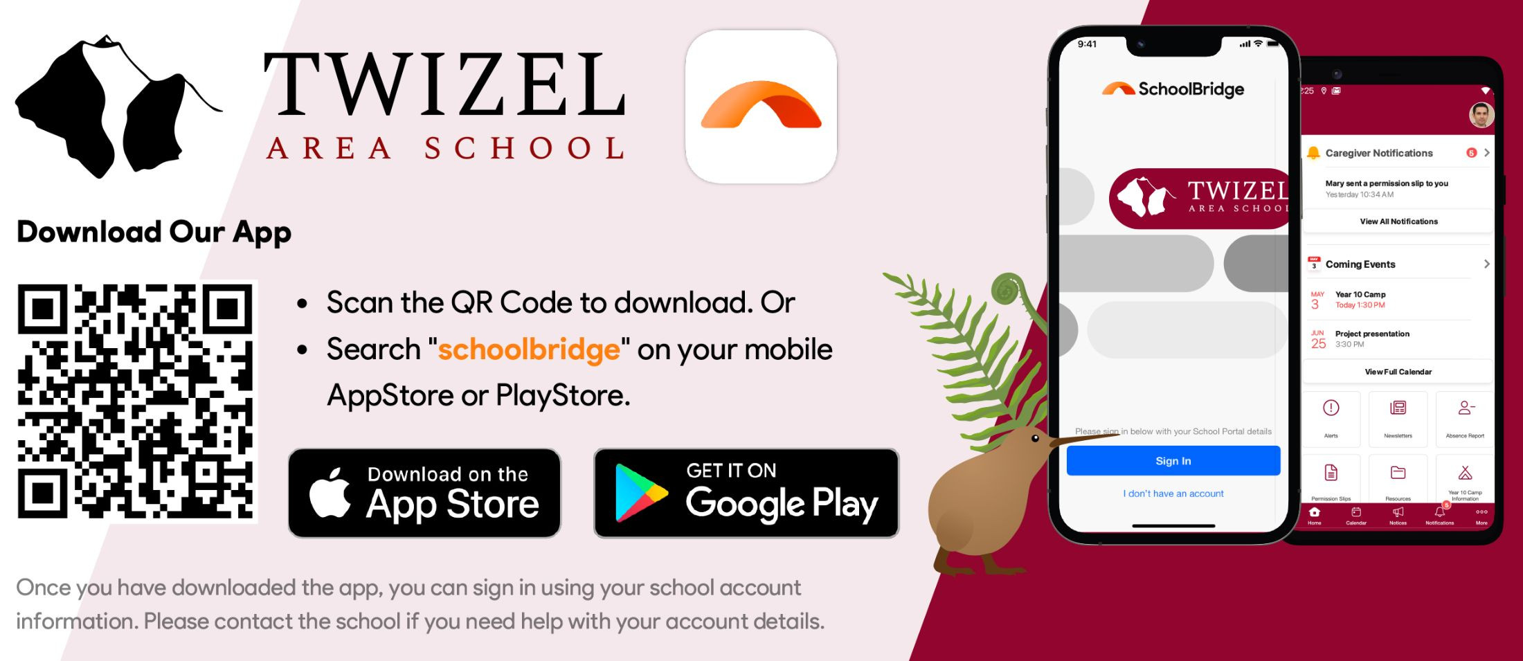 Schoolbridge App Banner