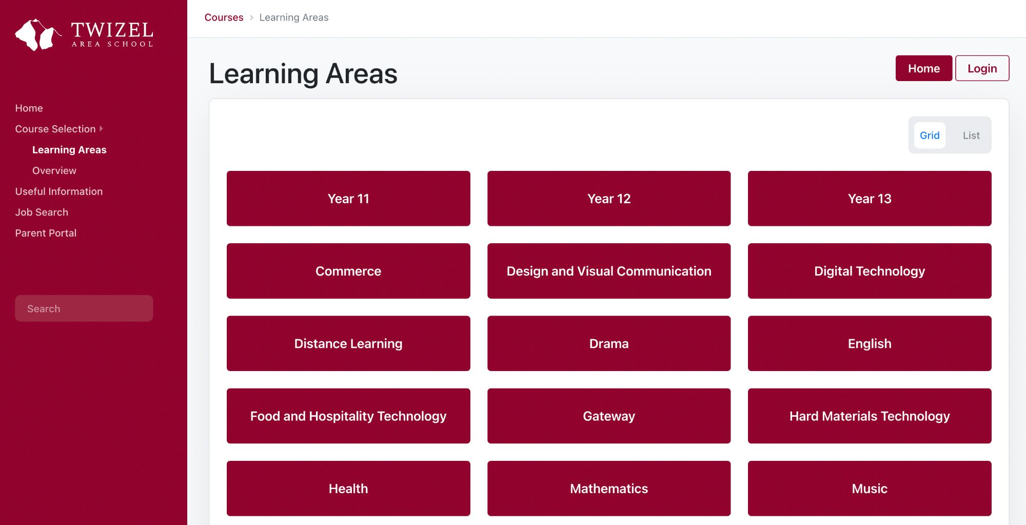 Learning Areas